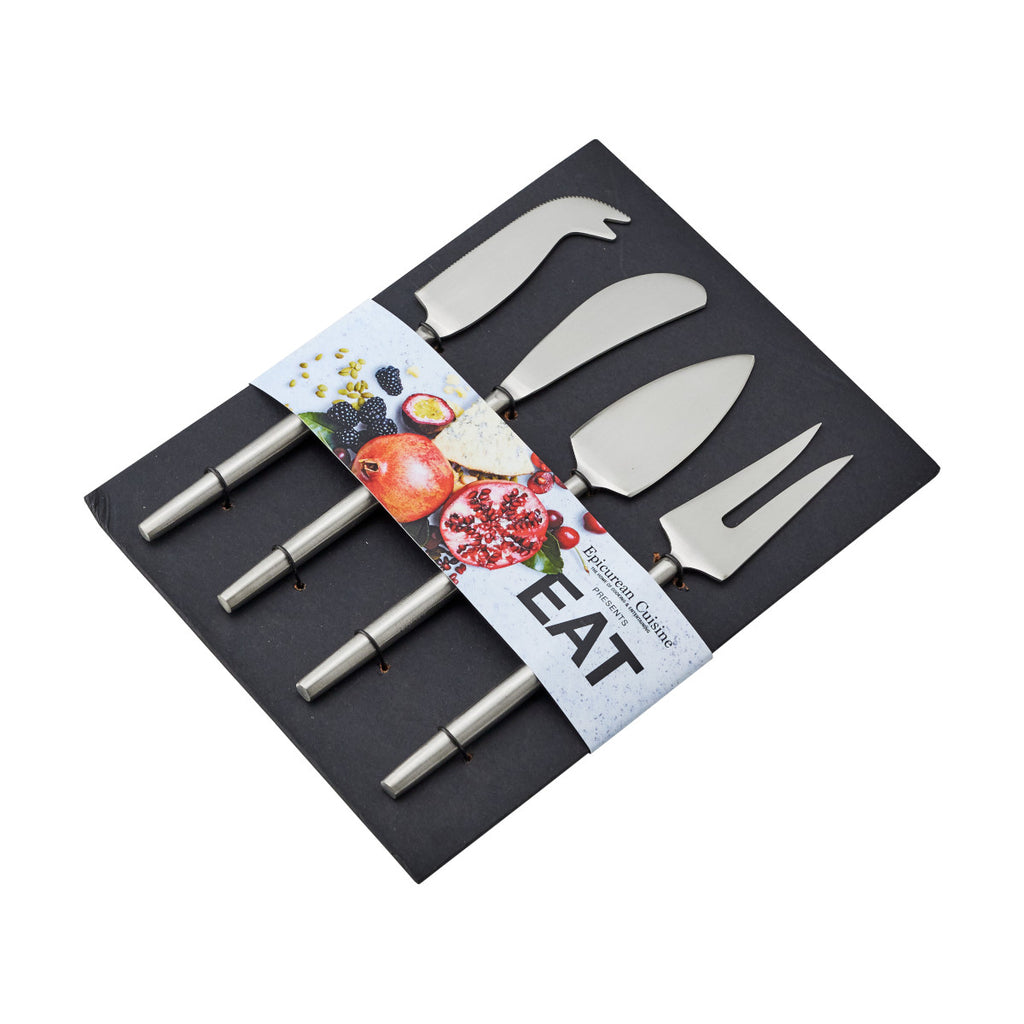 Epicurean Cuisine Arbor Cheese Set Silver 4 Piece Minimax