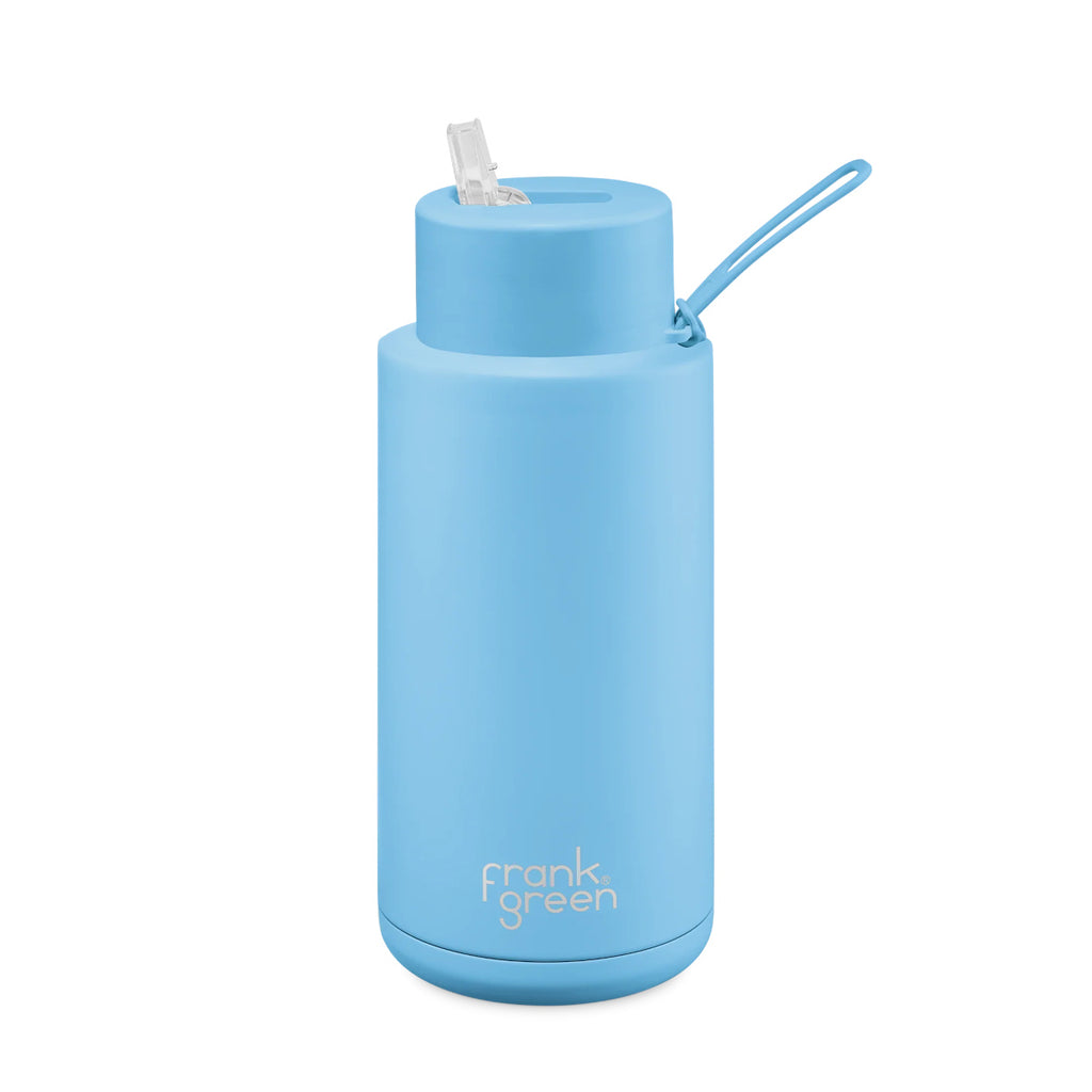 Frank Green Bottle with Straw Lid Sky Blue 1L Minimax