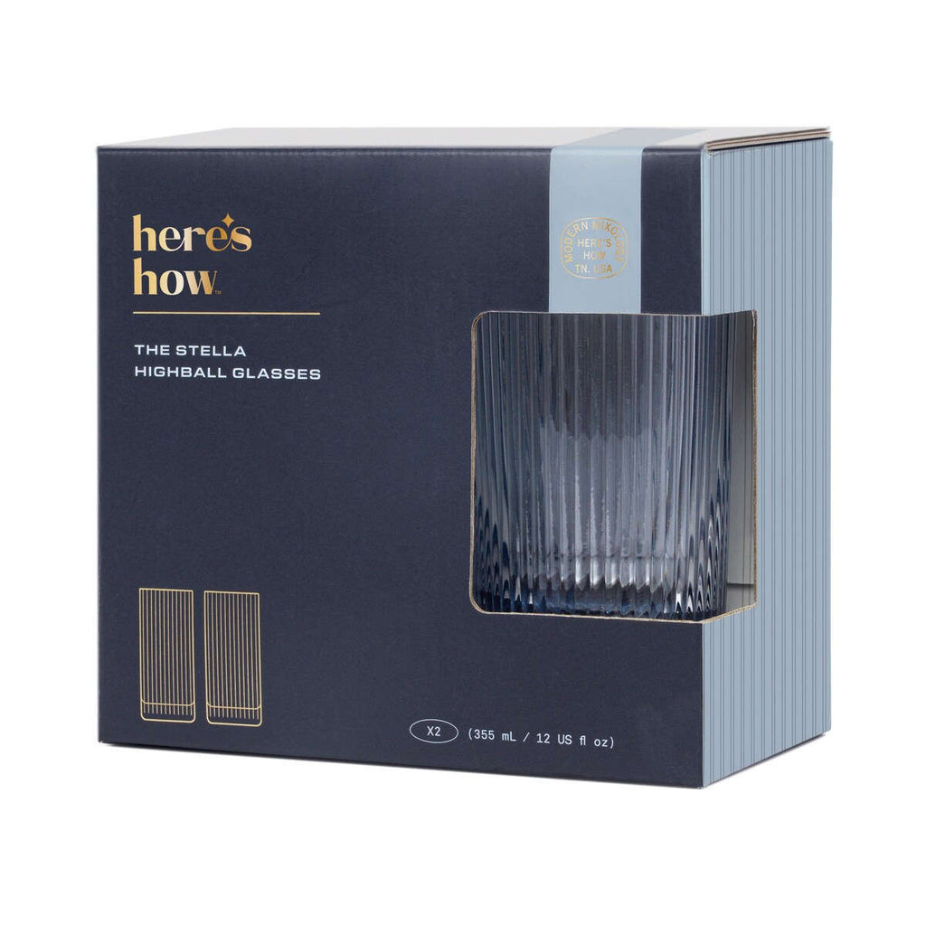 Here's How Stella Highball Glass Blue 355ml (Set of 2) Minimax