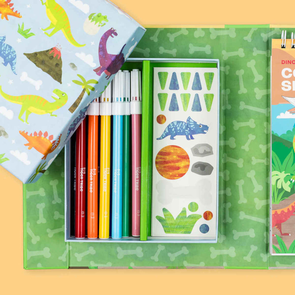 Tiger Tribe Dinosaur Colouring Set | Minimax