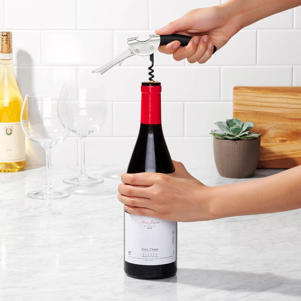 OXO Steel Double Lever Waiter's Corkscrew Minimax