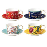 Wonderlust Set of Four Teacups & Saucers - Minimax