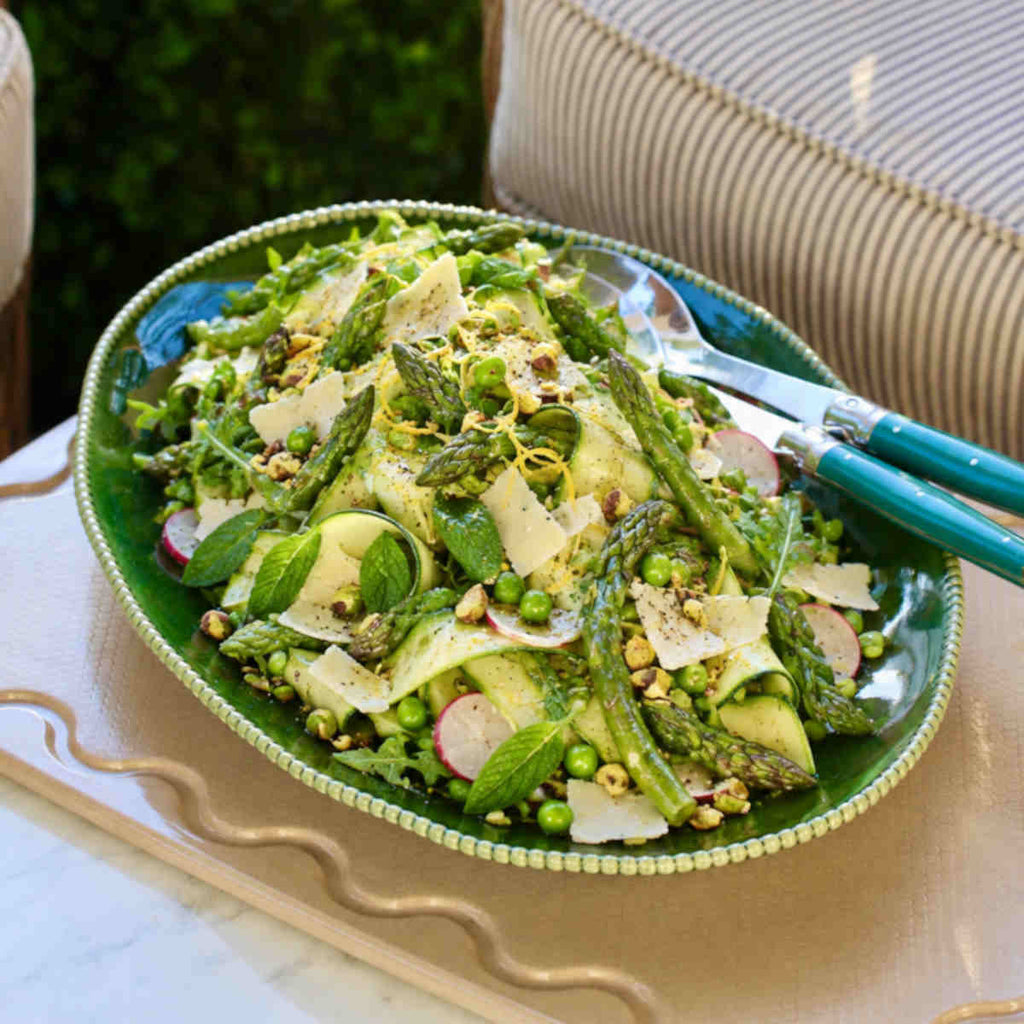 Shaved Spring Vegetable Salad with Lemon, Parmesan & Pistachio