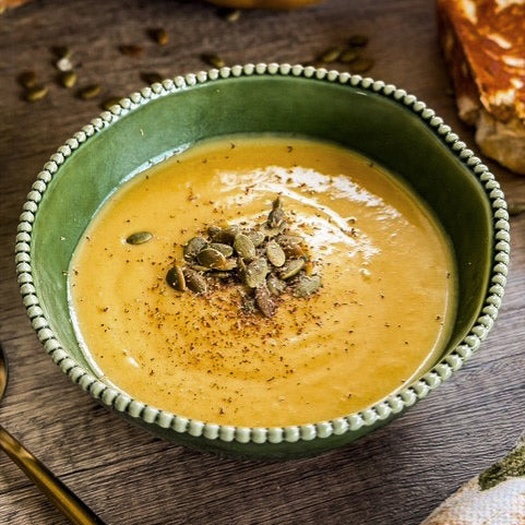 Roast Pumpkin Soup with Fresh Nutmeg
