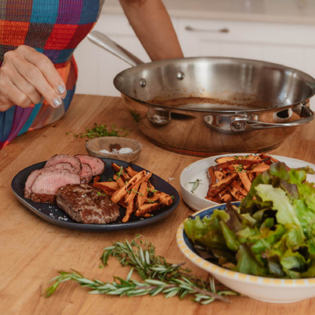 Lamb Tagliata with Sweet Potato Chips