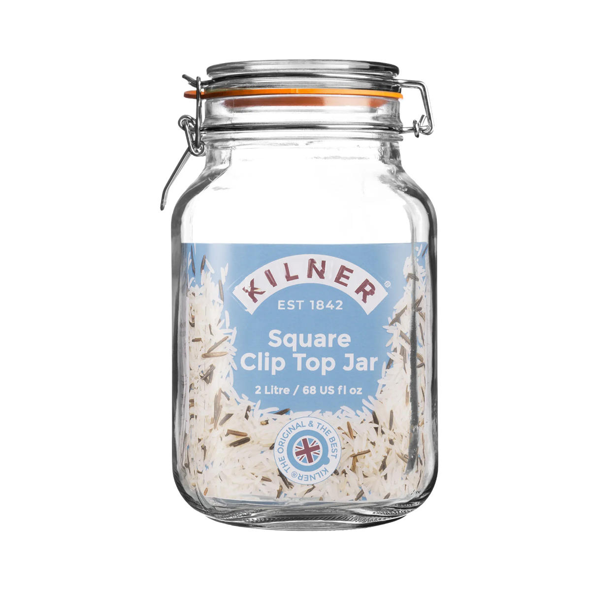 Kilner Square Clip Top Jar 2L | Minimax