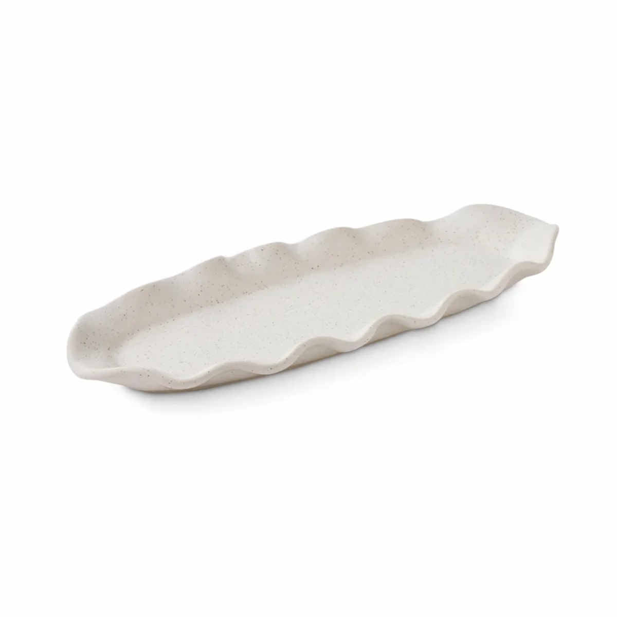 Madras Link Sullivan Wavy Oval Platter White Small | Minimax