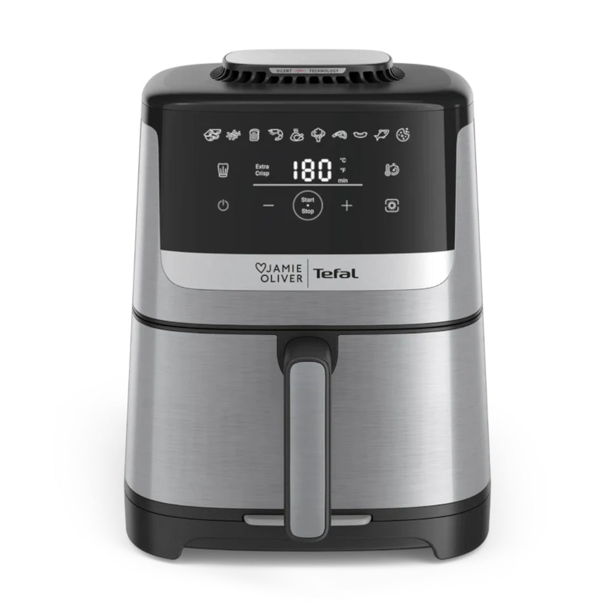 Tefal x Jamie Oliver EY55JD Quiet and Easy Air Fryer Stainless Steel