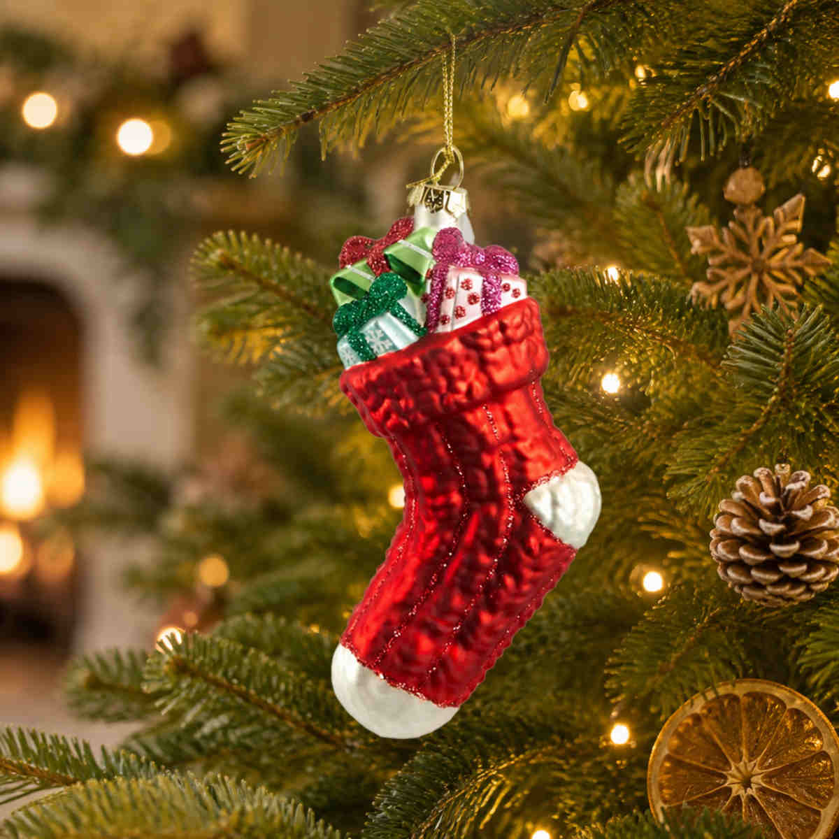 Florabelle Stocking Hanging Decoration 13cm | Minimax