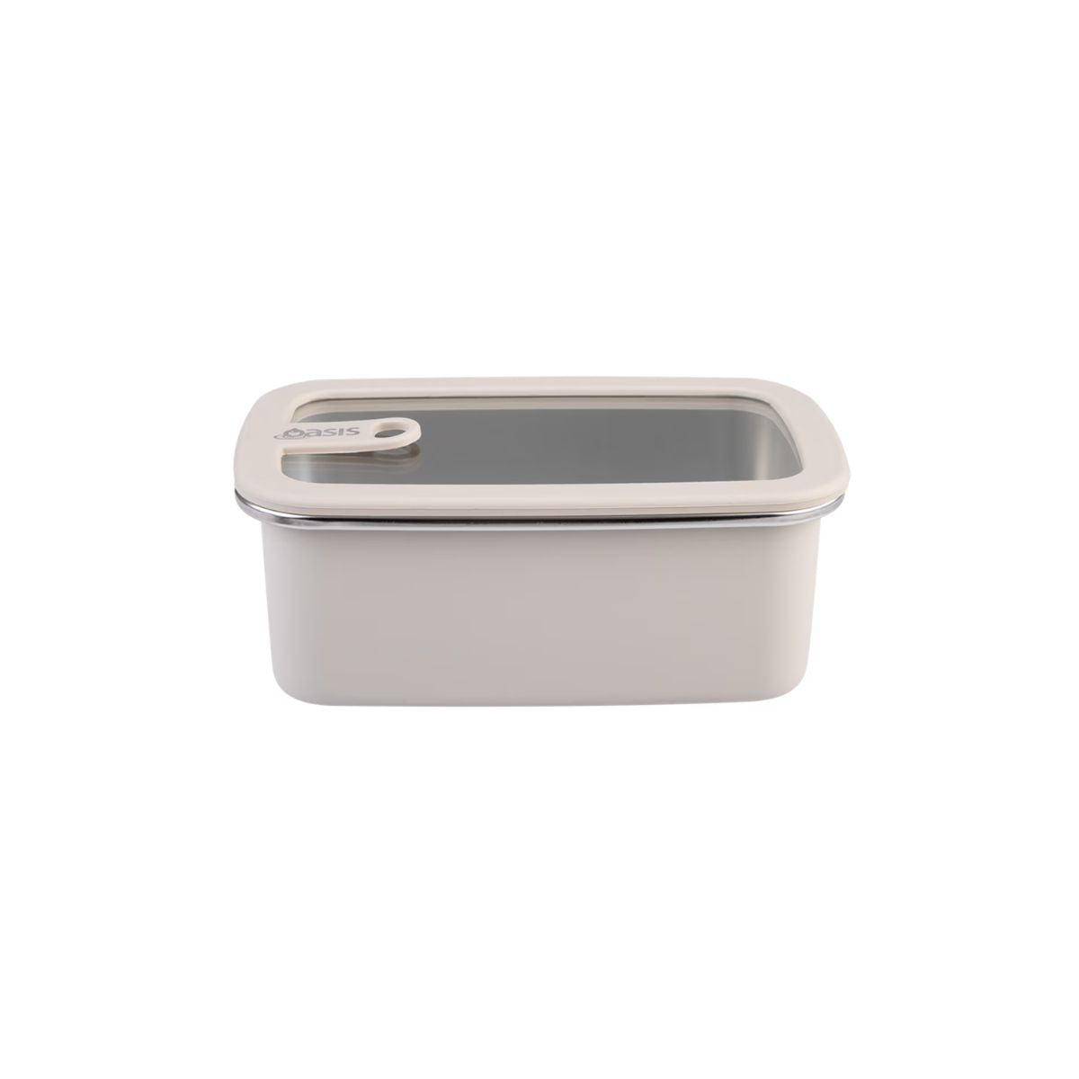 Oasis Microwave Safe Rectangular Stainless Steel Container Oat 1.1L