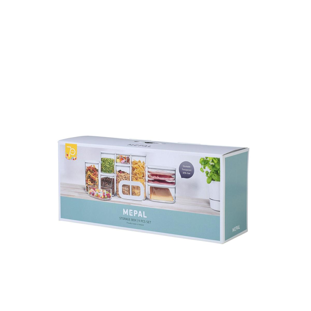 Mepal Storage Box Modula Set  of 9 - White
