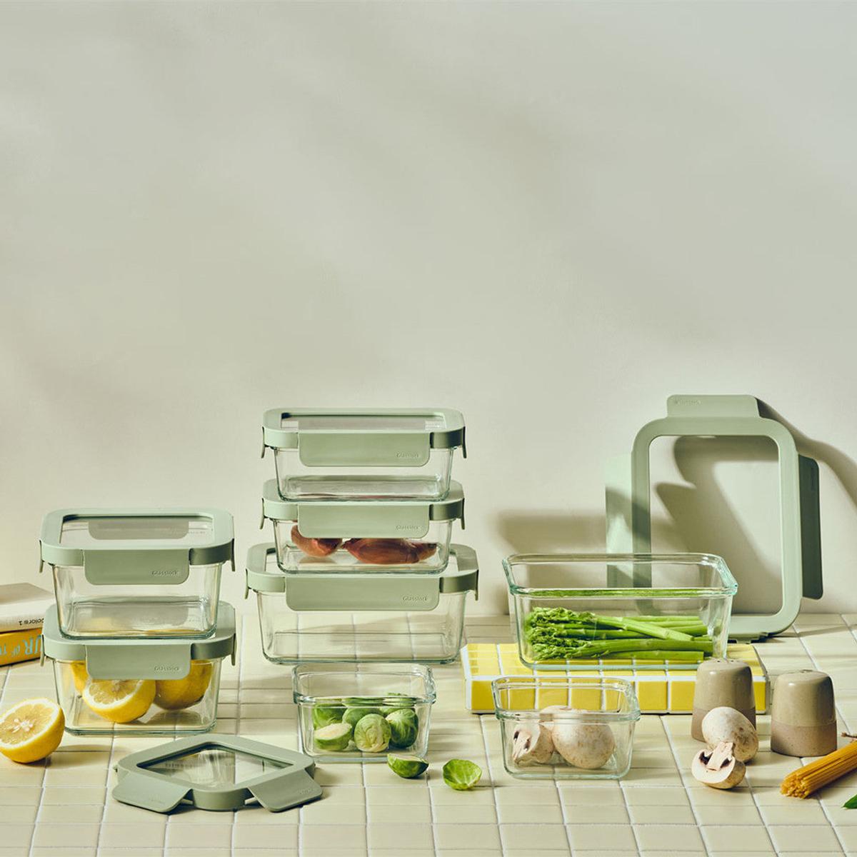 Glasslock Essential Square Oven Safe Container 450ml | Minimax - with food containers