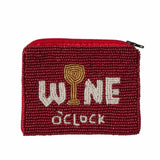 Coast to Coast Home WineTime Beaded Coin Purse Russet 12x9cm