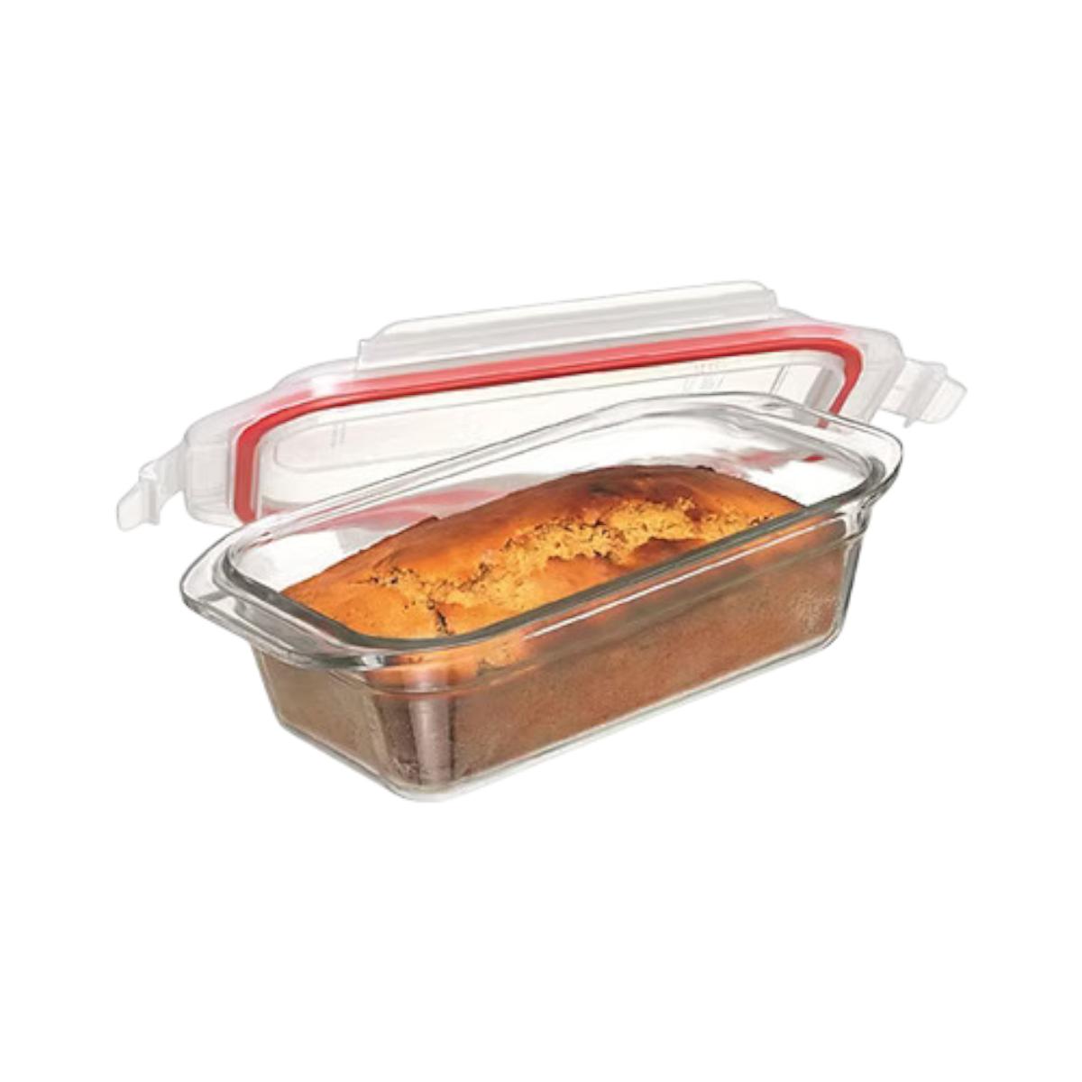 Glasslock Rectangle Oven Safe Glass Loaf Baker Container 1750ml | Minimax