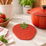 Assemble Tomato Cotton Knit Pot Holder 20x20cm