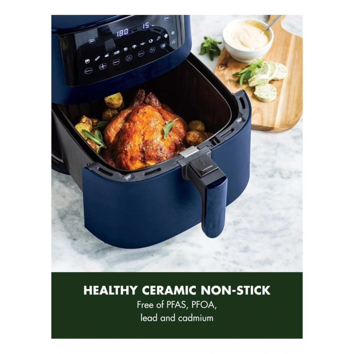 GreenPan Bistro Air Fryer Oxford Blue 7.2L | Minimax