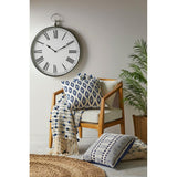 Society Home Northampton Wall Clock 60x6x73cm Silver/White