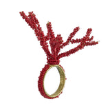 Florabelle Bead Coral Napkin Ring Red | Minimax