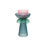 Swing Gifts Pemina Glass Votive Holder Green Pink 21cm