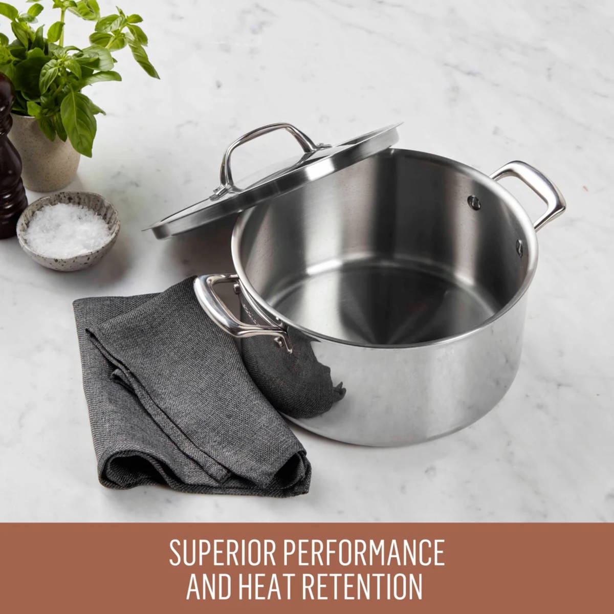 Essteele Eternita Stainless Steel Induction Covered Stockpot 24cm (5.6L)