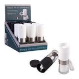 Integra Mini Upside-Down Salt & Pepper Mill Black & White