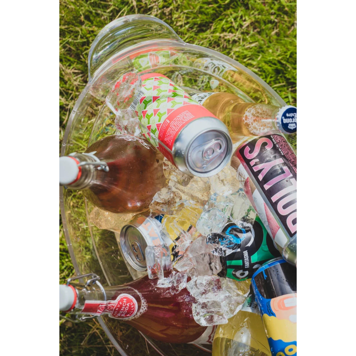 BarCraft Oval Drinks Cooler Acrylic Large
