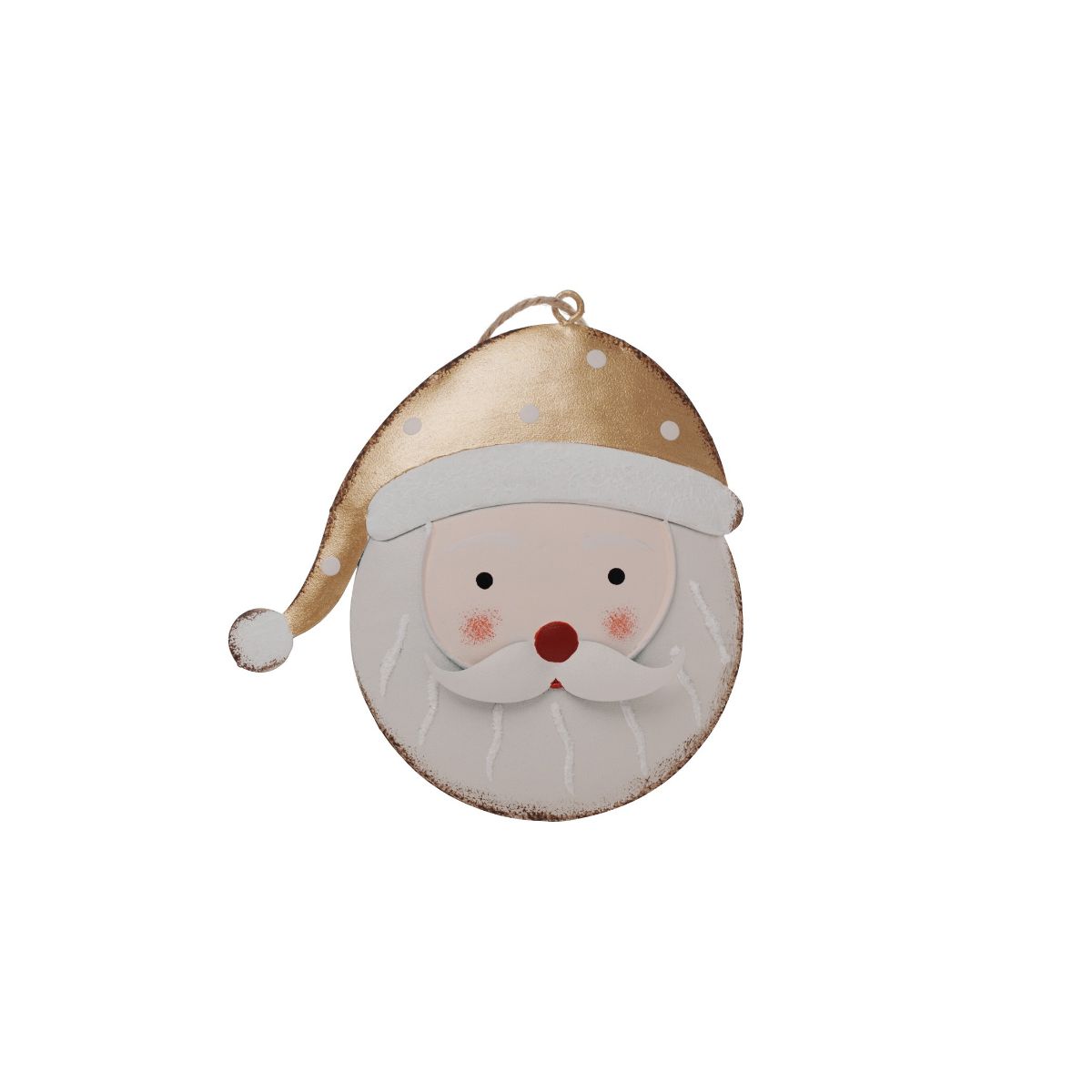 Noel Mixed Metal Santa Decorations Set of 4
