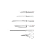 Wusthof Classic White Knife Block Set 7 Piece With Bread Knife