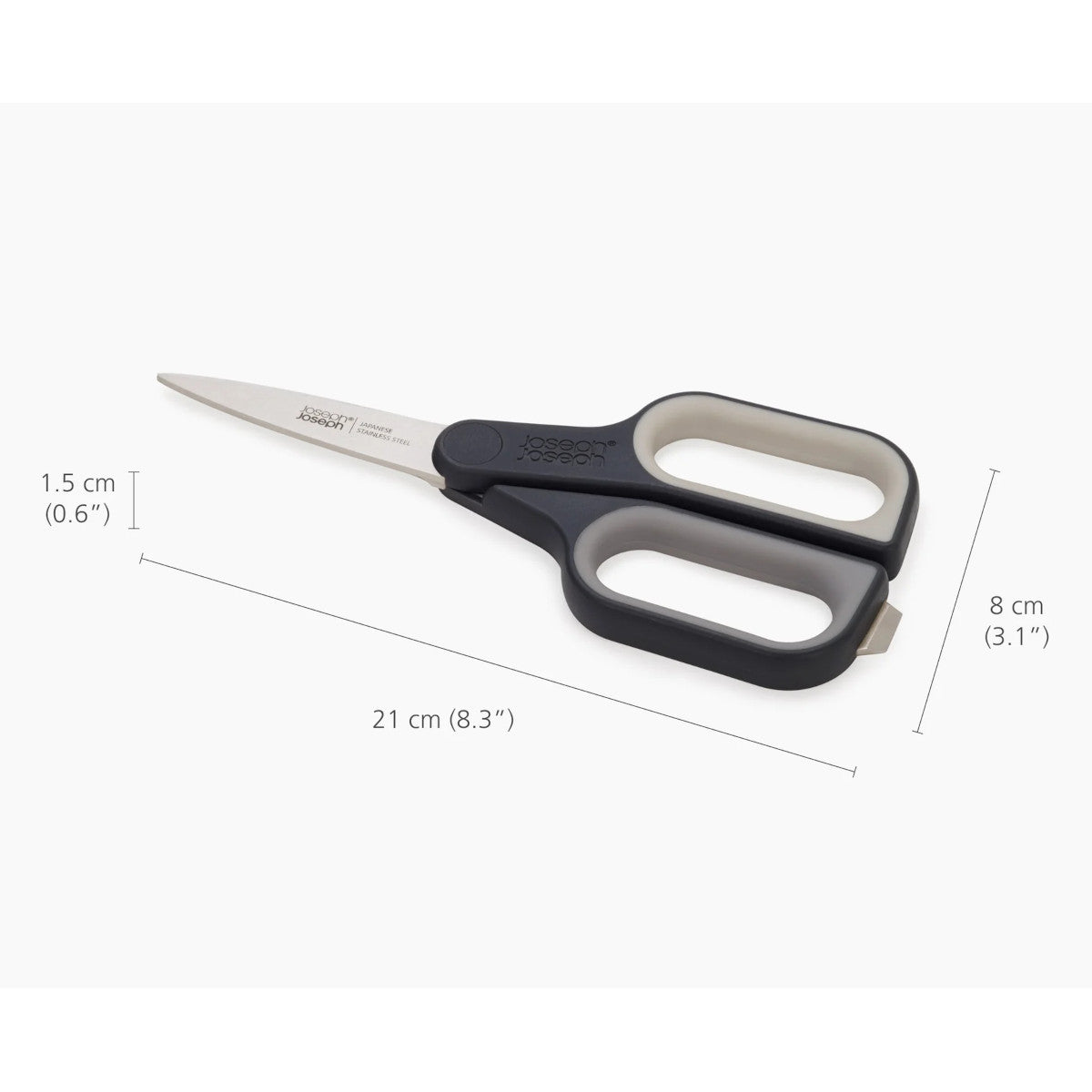 Joseph Joseph PlusCut Scissors with Integrated Box Cutter Grey | Minimax