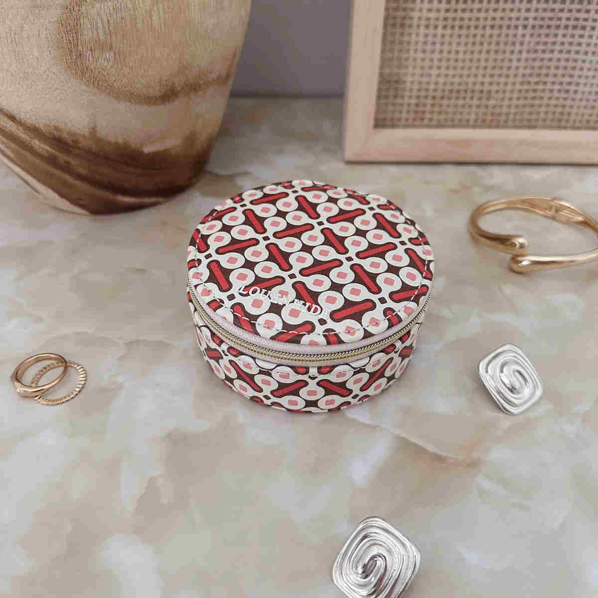Louenhide Sisco Round Jewellery Box - Retro Pink | Minimax