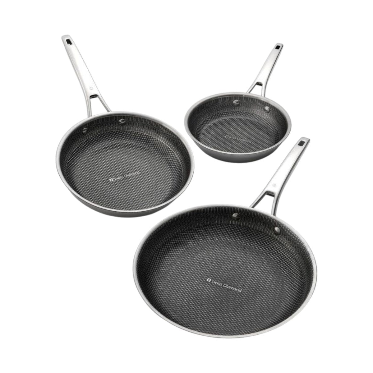 Swiss Diamond DLX Nonstick Clad Frypan Set 3 Piece | Minimax