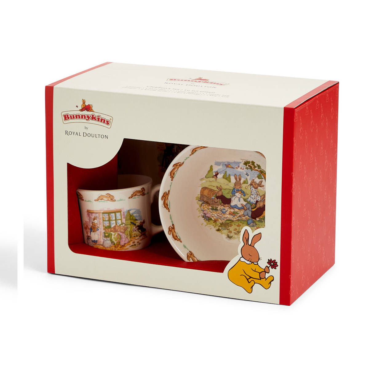Royal Doulton Bunnykins Childrens Bowl, Plate Mug Set Piece
