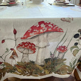 Tessitura Toscana Telerie Grifola Linen Tablecloth Mushroom 170x360cm