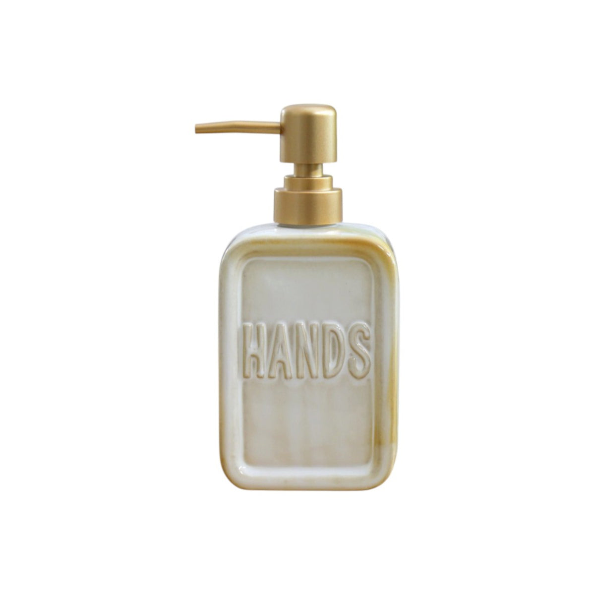 Elemental Hands Ceramic Soap Dispenser Ivory 8.5x18cm | Minimax