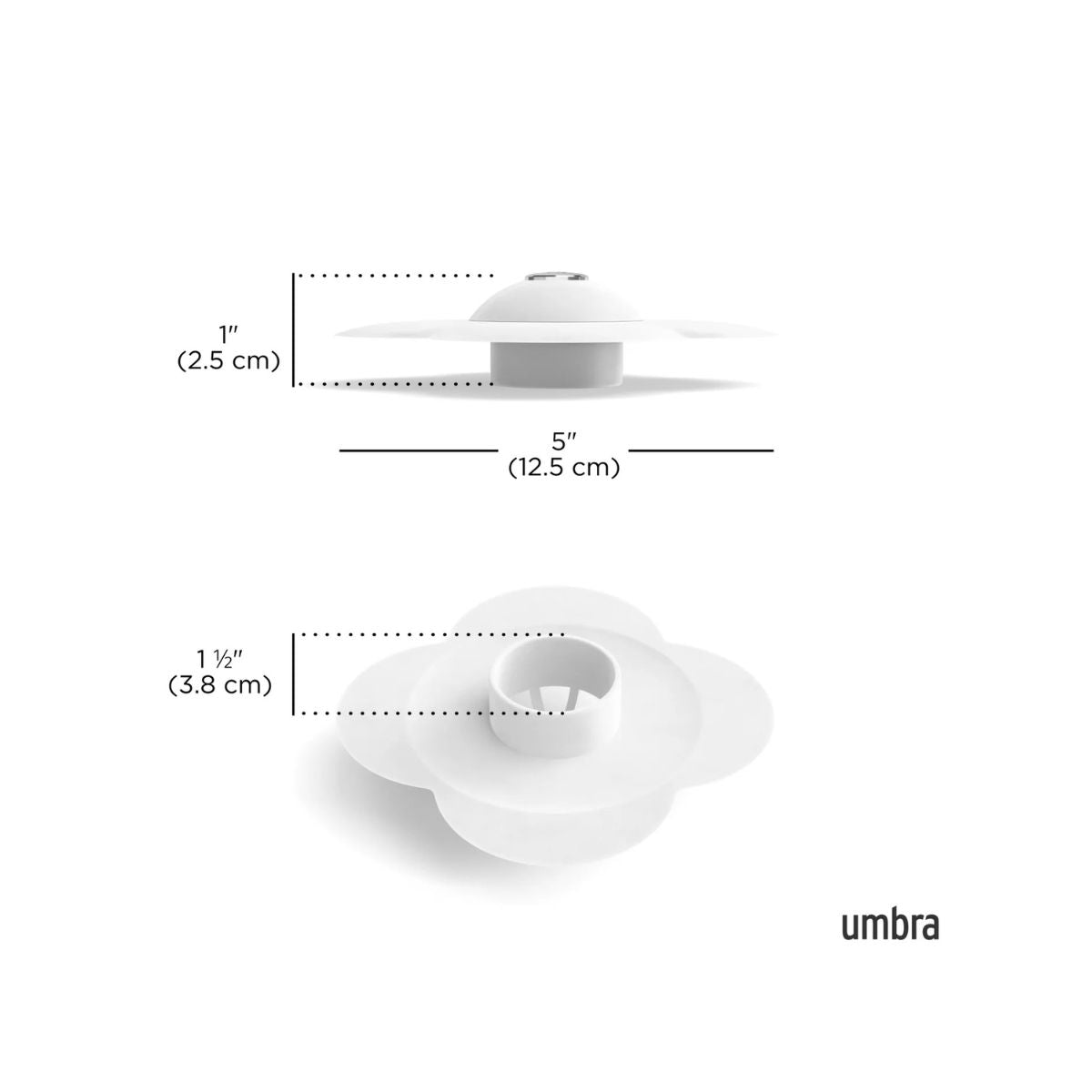 Umbra Bloom Drain Stop & Hair Catcher White
