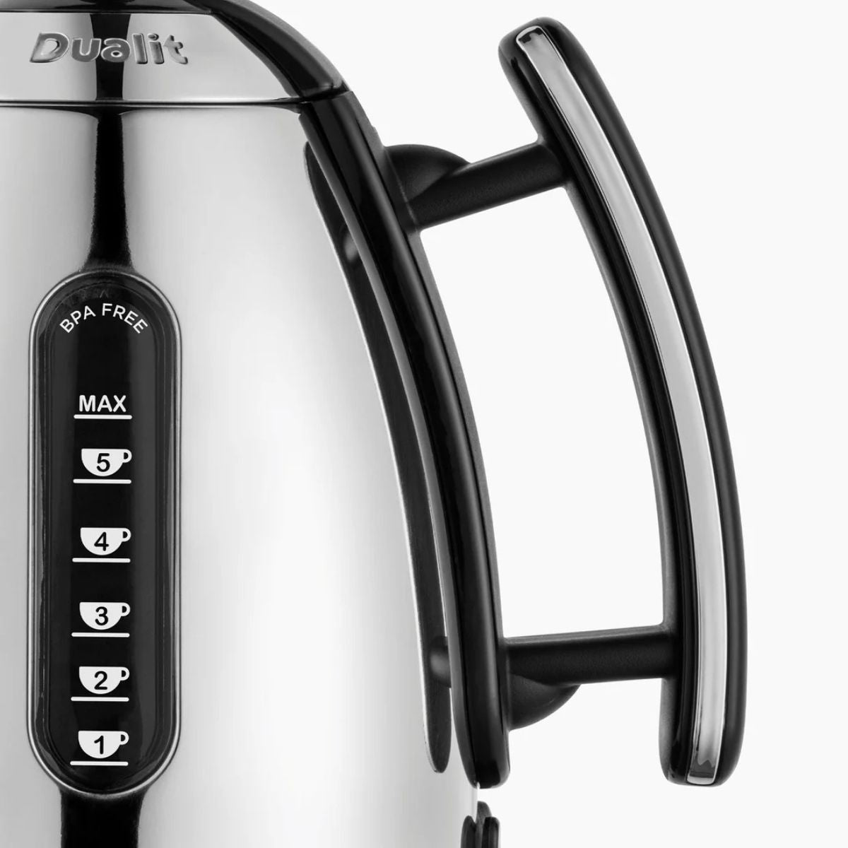 Dualit Lite Jug Kettle Black 1.5L | Minimax - handle focused