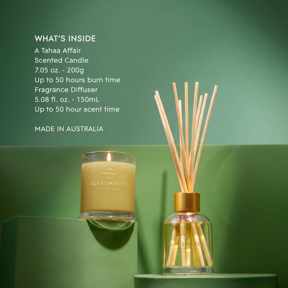 Glasshouse Fragrances A Tahaa Affair Candle and Diffuser Gift Set 2026 | Minimax