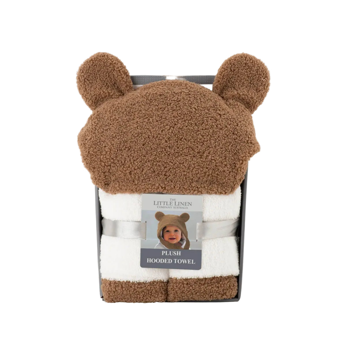 Little Linen Bushland Bear Plush Hooded Towel | Minimax