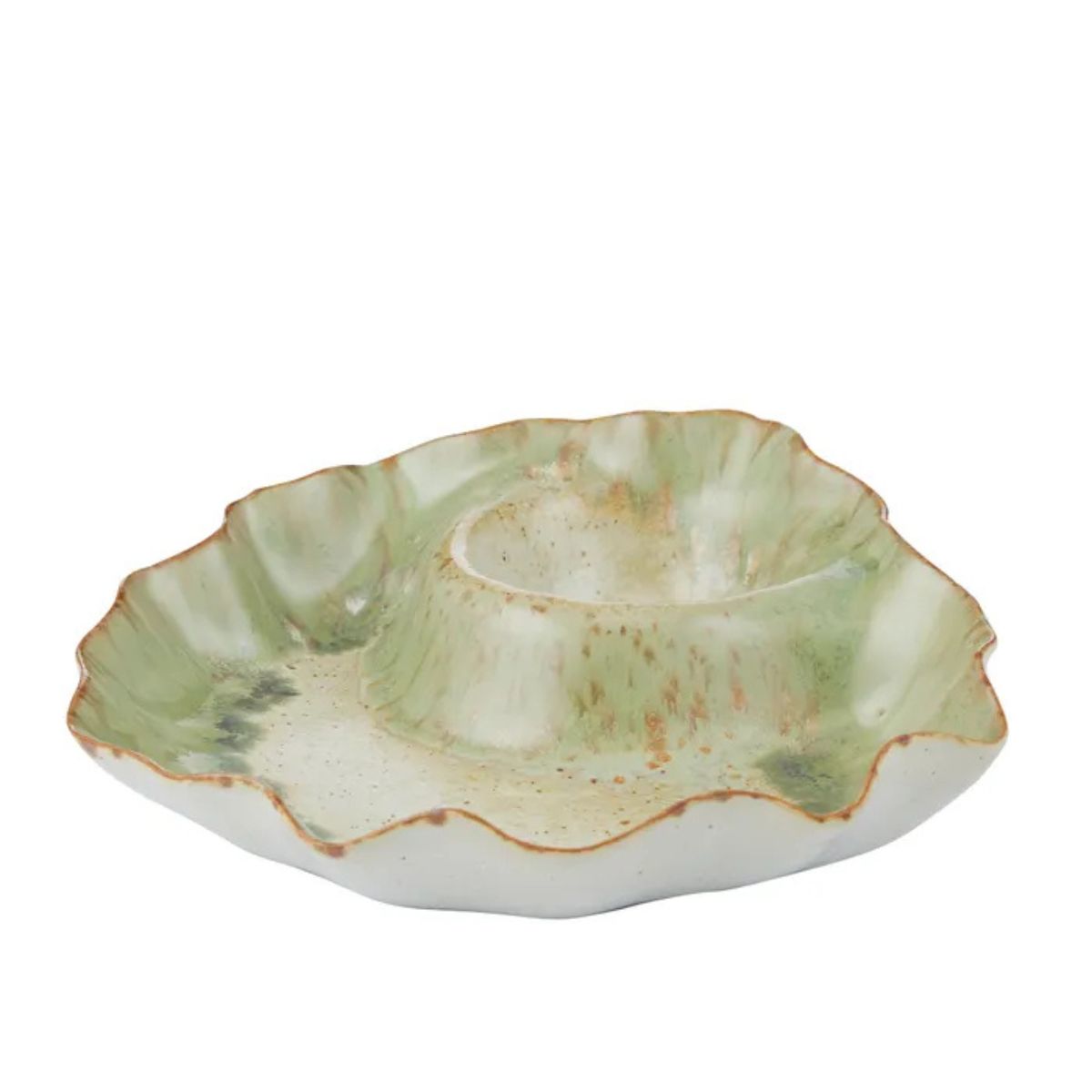 Assemble Ciotola Ceramic Dish Green 26.5 x 24 x 5.5cm