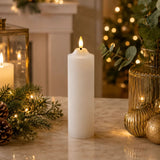 Swing Gifts LED Ellipse Narrow Pillar Candle White 5x15cm