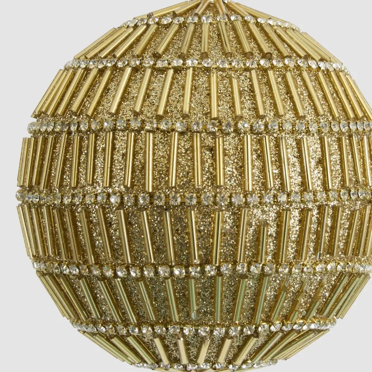 Florabelle Bugle Bead Bauble Gold 10cm