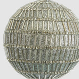 Florabelle Bugle Bead Bauble Silver 10cm