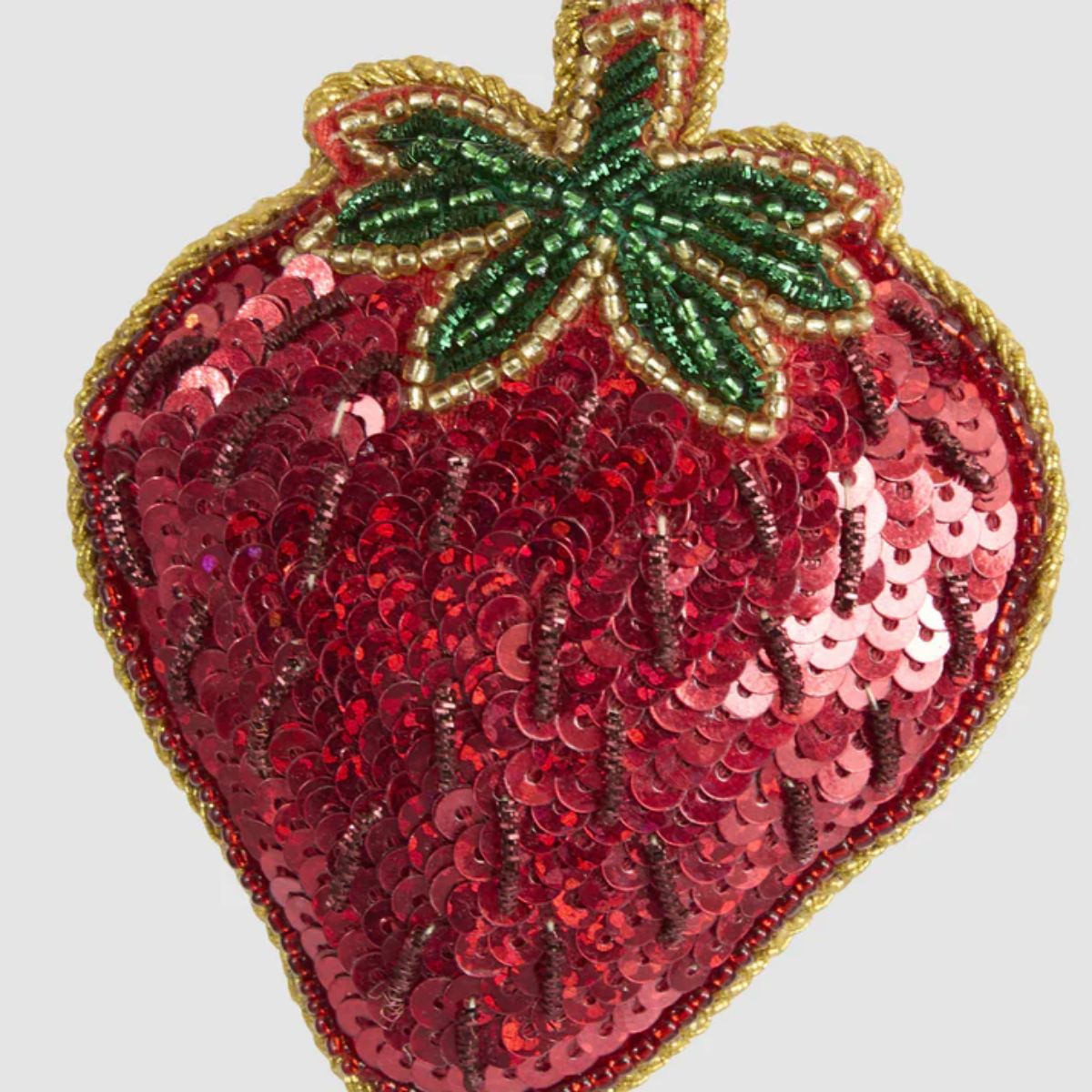 Florabelle Ciao Bella! Sequin Strawberry Decoration Red 8cm