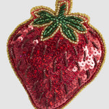 Florabelle Ciao Bella! Sequin Strawberry Decoration Red 8cm