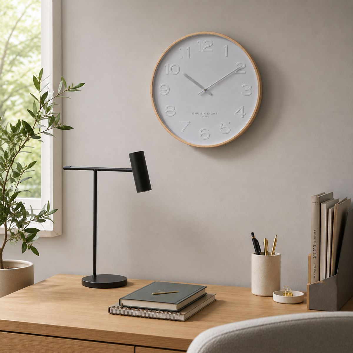 Clock Obsession Bella Wood Clock White 41cm