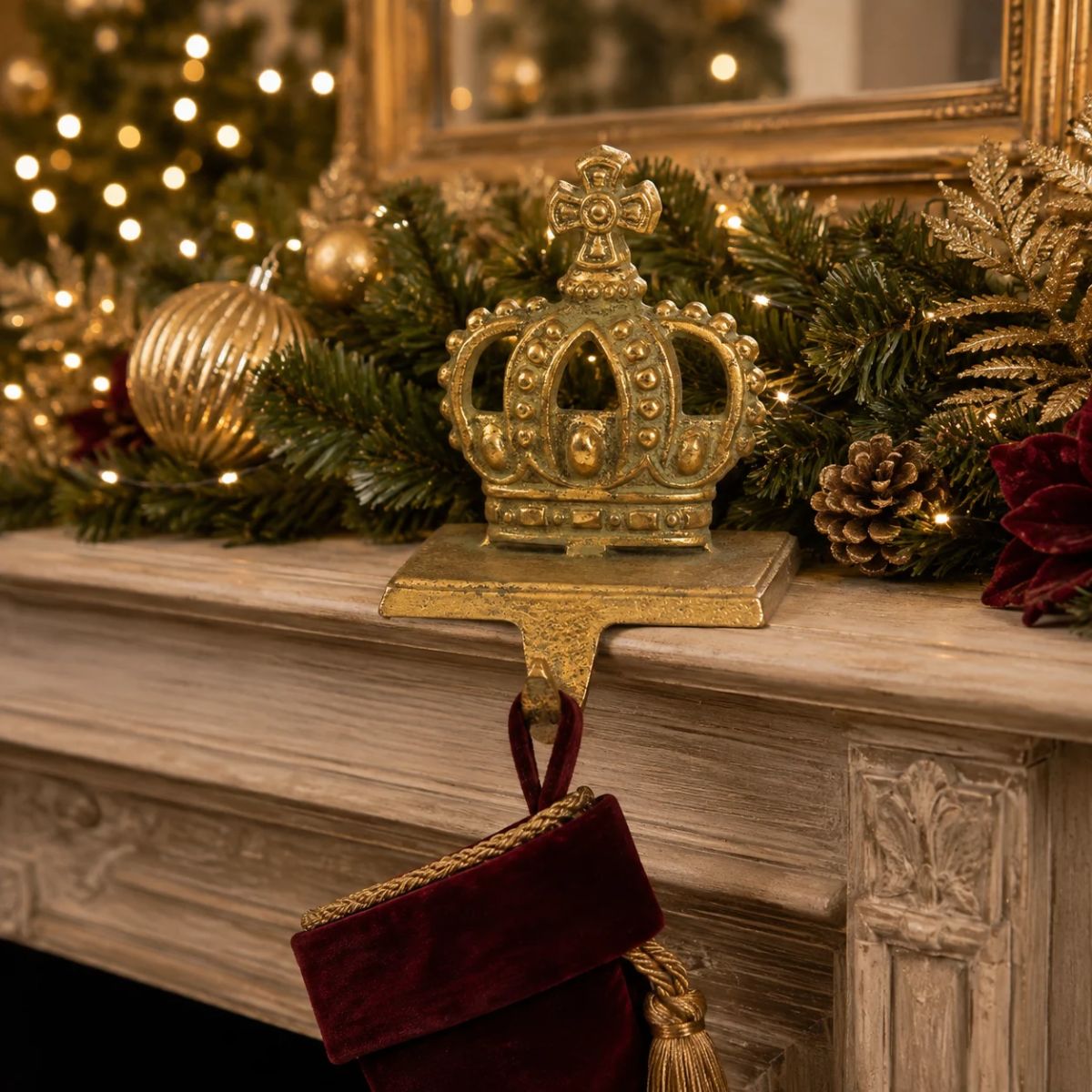 Florabelle Golden Crown Stocking Hook