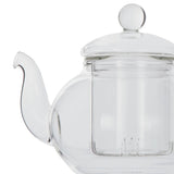 Leaf & Bean Teapot With Glass Infuser Clear 600ml