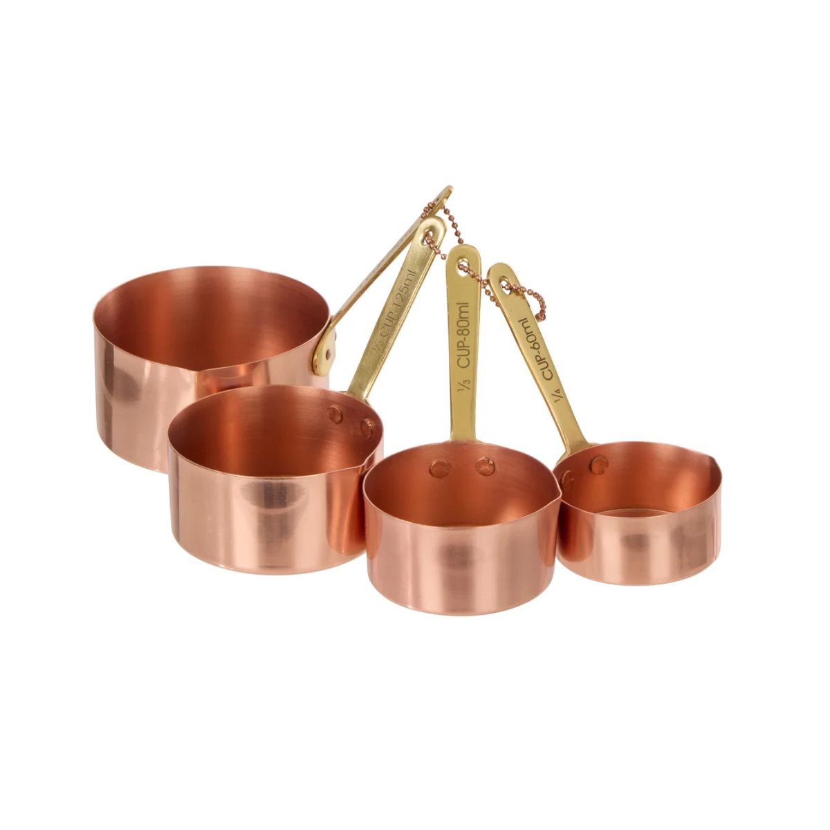 Davis & Waddell Heritage Copper & Brass Measuring Cup Set