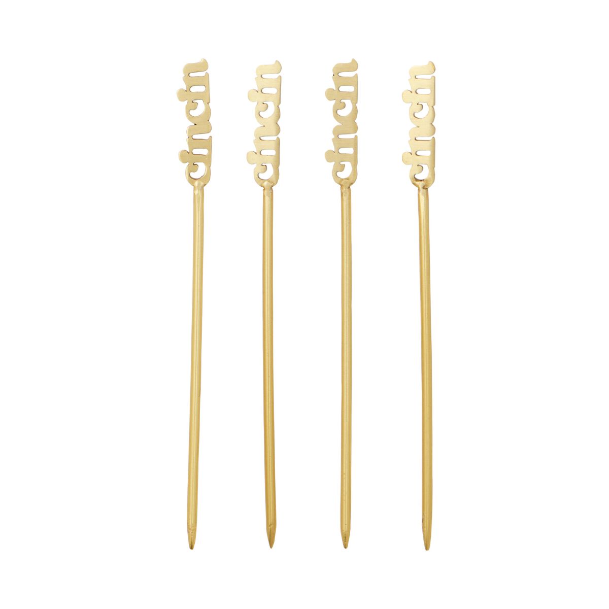 Assemble Cin Cin Gold Pick 12cm (Set Of 4)