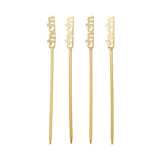 Assemble Cin Cin Gold Pick 12cm (Set Of 4)